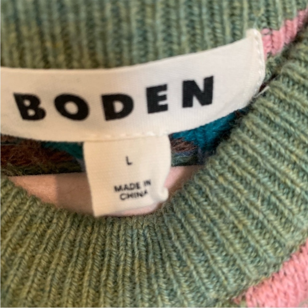 Boden Edie Fair Isle Vest in Green Heritage - Picture 11 of 14